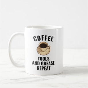 Upprepning av fras från Verktyg   Funny Car Mechan Kaffemugg