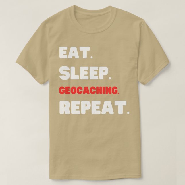 Upprepning av geocachelagring i viloläge (1) t shirt (Design framsida)
