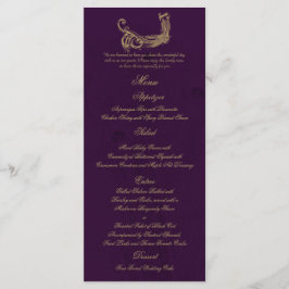 Upprepning av husdjur i Lila Bröllop Menu Meny