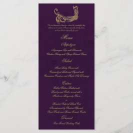 Upprepning av husdjur i Lila Bröllop Menu Meny