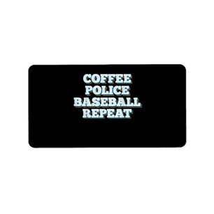 Upprepning av kaffepolisens baseball adressetikett