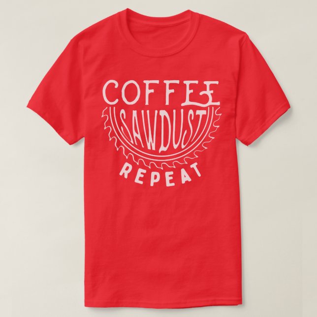 Upprepning av kaffesågspån t shirt (Design framsida)