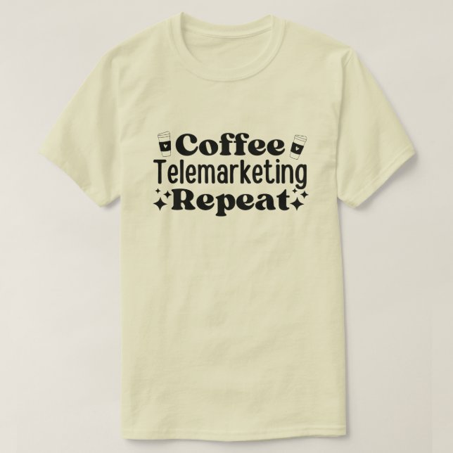 Upprepning av kaffetäljning t shirt (Design framsida)