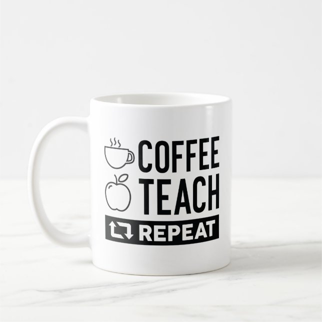 Upprepning av kaffeträd kaffemugg (Vänster)