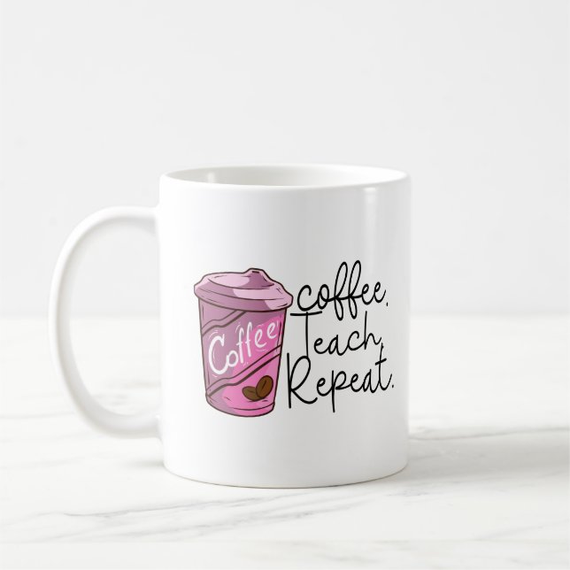 Upprepning av kaffeträd | Lärare citat Kaffemugg (Vänster)