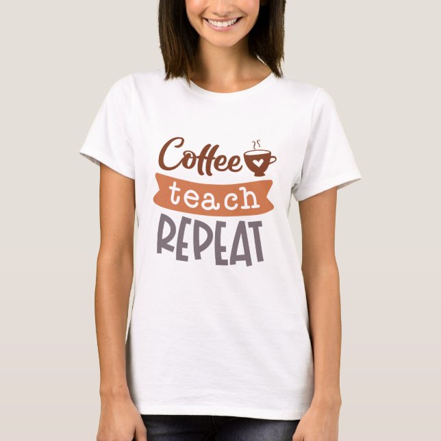 Upprepning av kaffeträd t shirt (Framsida)