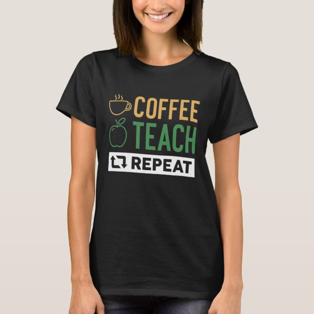 Upprepning av kaffeträd t shirt (Framsida)