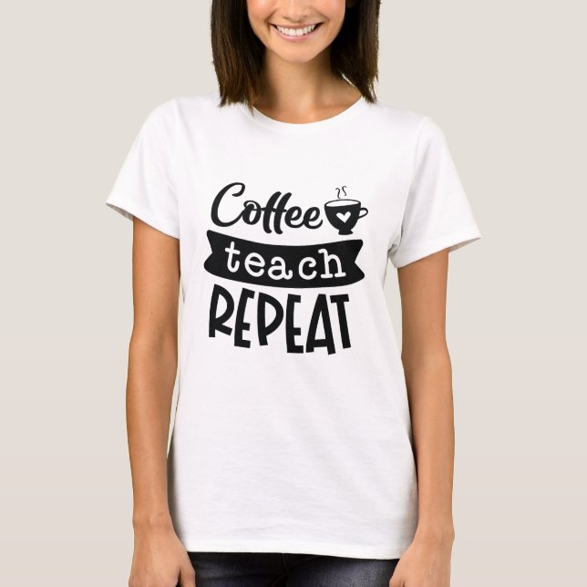 Upprepning av kaffeträd t shirt (Framsida)