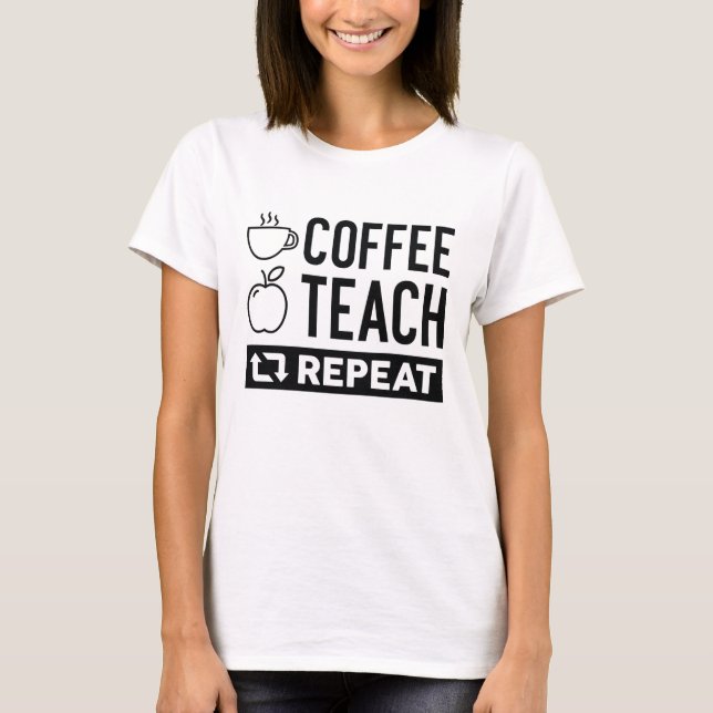 Upprepning av kaffeträd t shirt (Framsida)