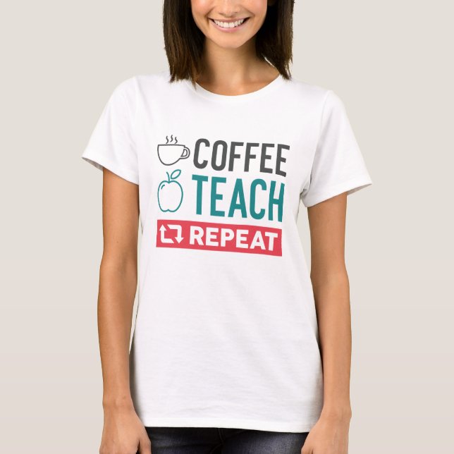 Upprepning av kaffeträd t shirt (Framsida)