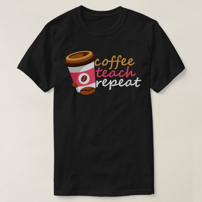 Upprepning av kaffeträd t shirt (Design framsida)