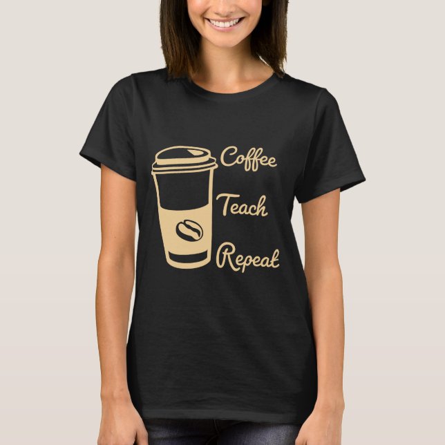 Upprepning av kaffeträd t shirt (Framsida)