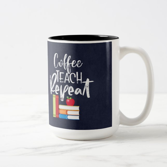 Upprepning av kaffeträd Två-Tonad mugg (Höger)