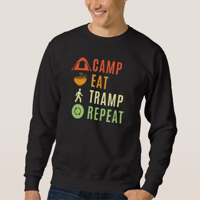 Upprepning av kamp-eat-trippel lång ärmad tröja (Framsida)