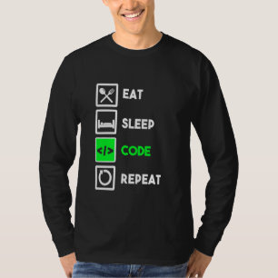 Upprepning av märkeskod för Eat-viloläge för progr T Shirt