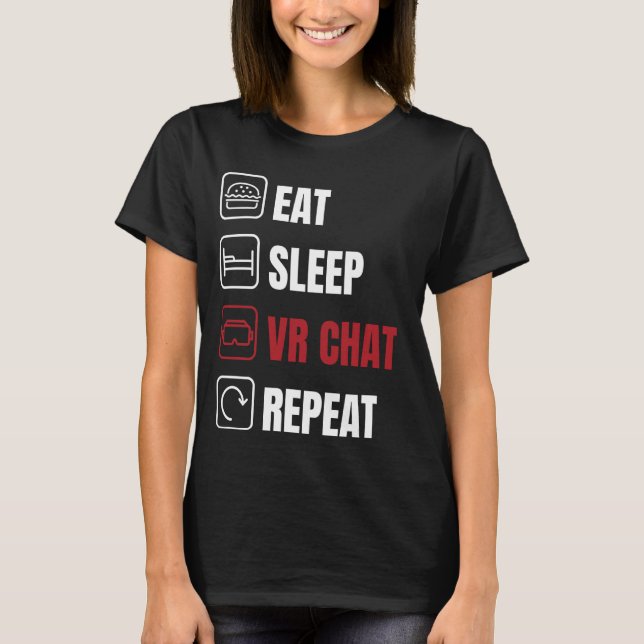 Upprepning av Ögonsomgång vr chatta T Shirt (Framsida)