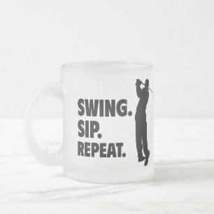 Upprepning av personlig Golf Swing Sip Frostad Glasmugg