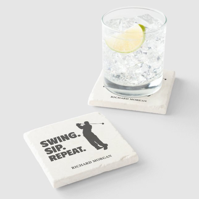 Upprepning av personlig Golf Swing Sip Stenunderlägg (Sidan)