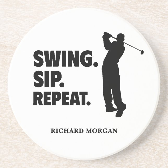 Upprepning av personlig Golf Swing Sip Underlägg (Framsidan)