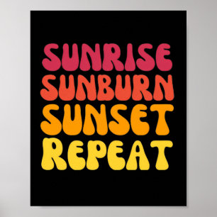 Upprepning av solnedgång poster