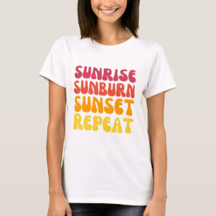 Upprepning av solnedgång t shirt