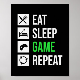 Upprepning av spel för spelarkonst i viloläge poster