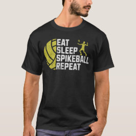 Upprepning av stressad, strömsparande, spikeball-u t shirt
