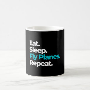 Upprepning av viloläge för flygpiloter i Flygpla Kaffemugg