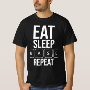 Upprepning av viloläge - Vit WASD Edition T Shirt