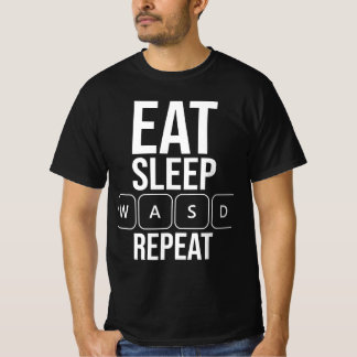Upprepning av viloläge - Vit WASD Edition T Shirt
