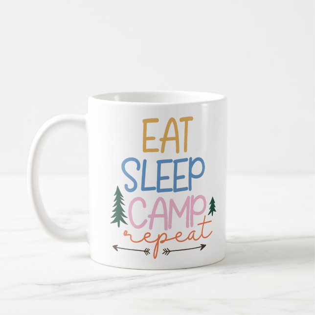 Upprepning av viloläges-läger är lustigt kaffemugg (Vänster)