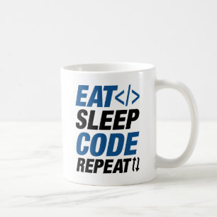Upprepning av vilolägeskod kaffemugg