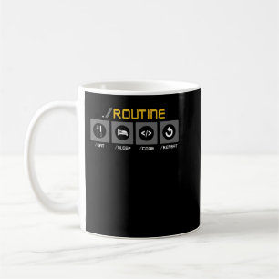Upprepning av vilolägeskod kaffemugg