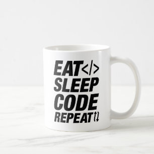 Upprepning av vilolägeskod kaffemugg