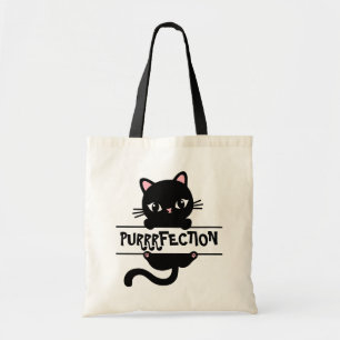 [Upprepning] Cute Kitten klättrar ett tecken Tygkasse