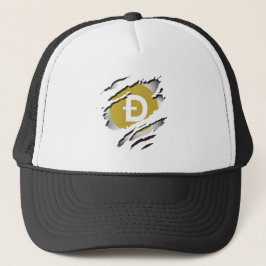 Upprepningsbild för Dogecoin Torn Logotyp - Trucke Keps