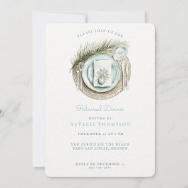 Upprepningsdagsmat för båge | Winter Wedding Inbjudningar
