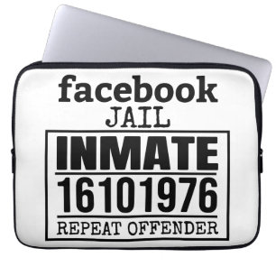 Upprepningsförbrytare för Facebook Jail Laptop Fodral