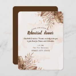 Upprepningsmiddag för exotisk höst-Blommigt Inbjudningar