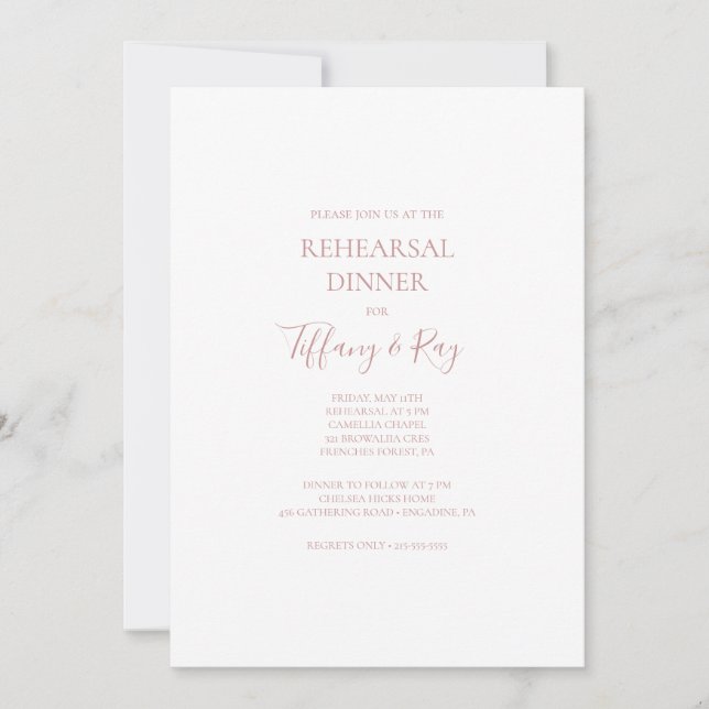 Upprepningsmiddag för Ro Guld vid Elegant Inbjudningar (Framsida)