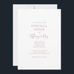 Upprepningsmiddag för Ro Guld vid Elegant Inbjudningar<br><div class="desc">Denna enkla inbjudan till en repetitionsmiddag i ro guld i elegant är perfekt för er klassiska, moderna minimalistiska repetitionsmiddag i ro guld. Utformningen har en minimal contemporary av klassisk vintage med guld-typsnitt och delikat romantisk kalligrafi. Det är utmärkt för vår, sommar, fall eller vinter lyx bröllop. Behålla den som den...</div>