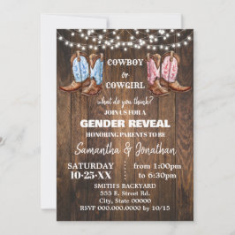 Upprepningsprogram för Westerna Boots Gender Inbjudningar