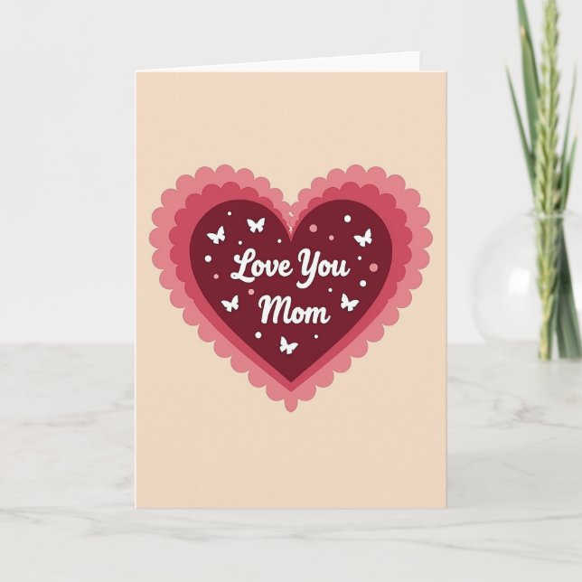 Upprigtig kärlek till dig mamma konstkort kort (Framsida)