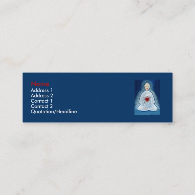 "Uppriktig insikt ", Mini Visitkort (Framsida)