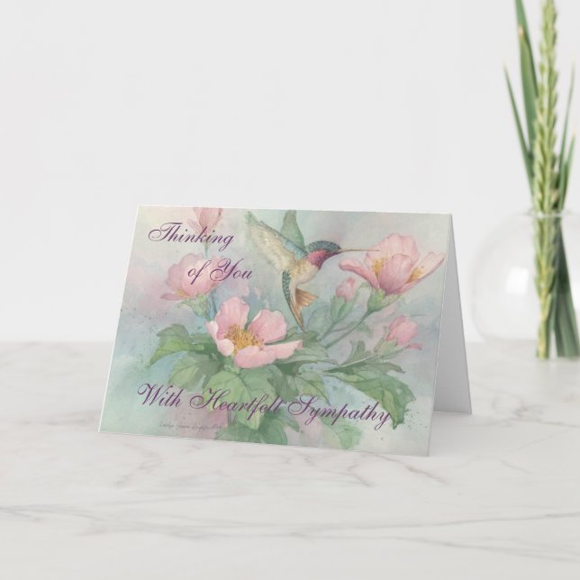 Uppriktig sympati - sympatikort kort (Framsida)