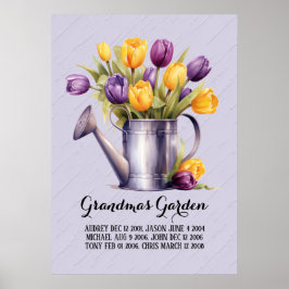 Uppriktiga mormors trädgård barnbarn poster