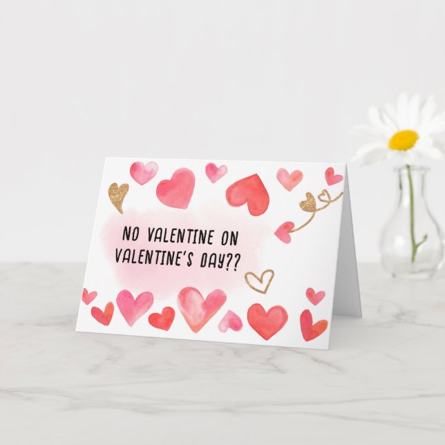 UPPRIKTIGT INGEN VALENTIN PÅ VALENTINSDAG KORT (Liten växt)