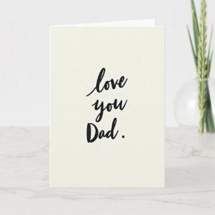 Uppriktigt minimalistiskt kärlek du pappa-kort kort
