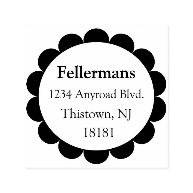 Uppringd cirkel självfärgande stämpel (Design)