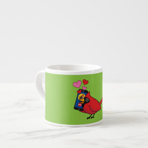 Uppringningar vid kardinal Bird Kärlek Espressomugg